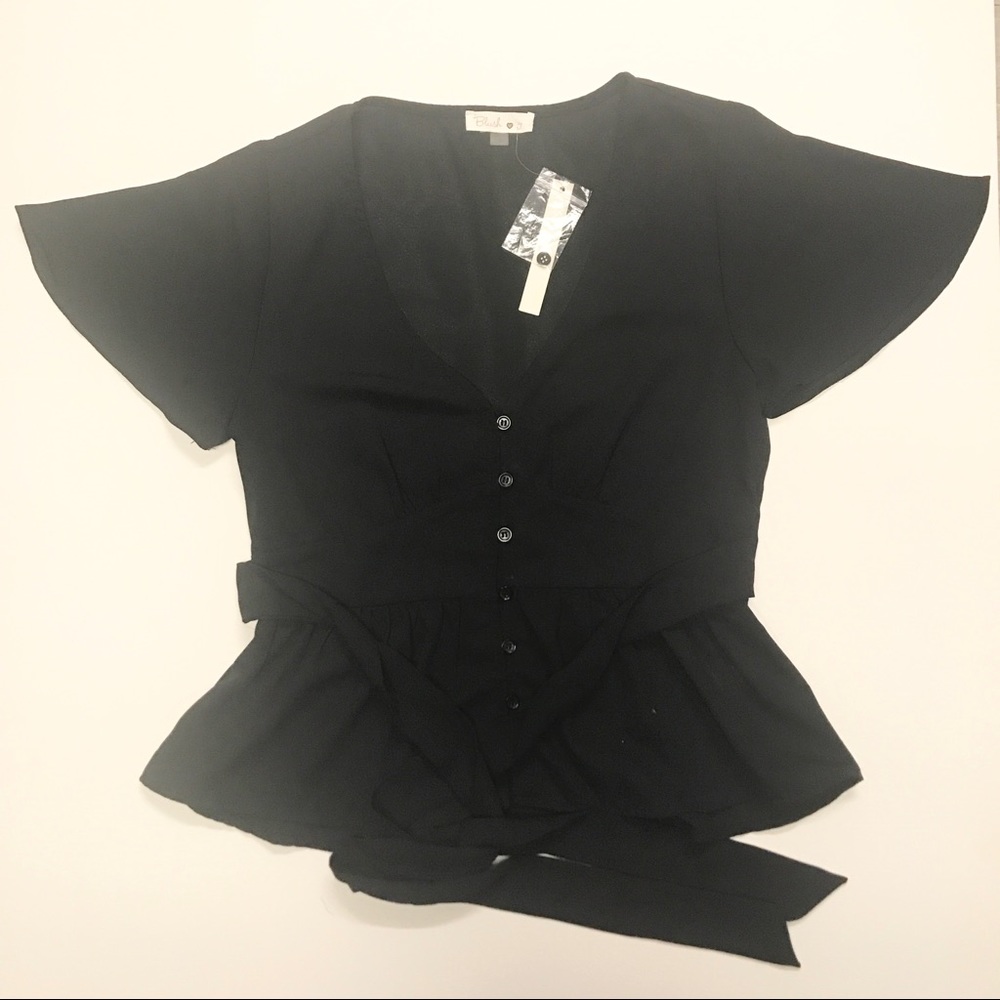 Black Peplum Blouse